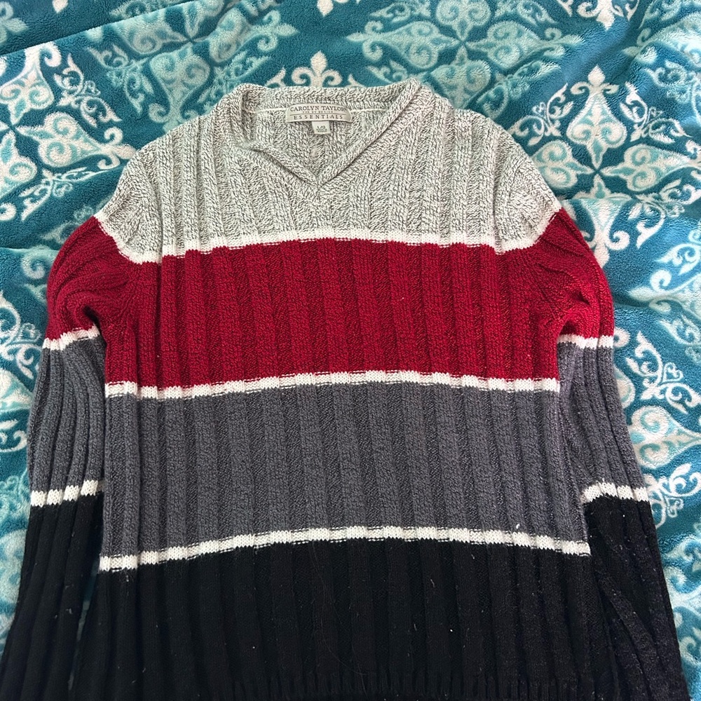 Women’s Multicolor Striped Sweater, size large